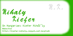 mihaly kiefer business card